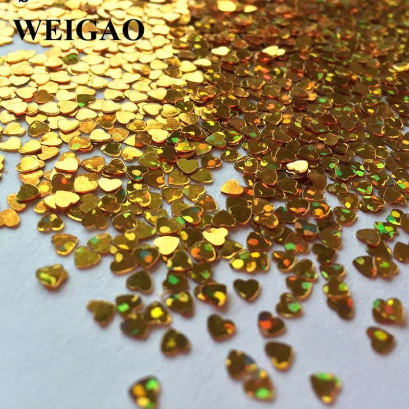 WEIGAO 1000 шт. конфетти с золотым сердцем свадьба рассеяние для дня рождения День