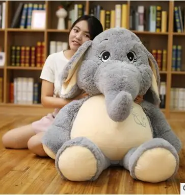 

stuffed toy cartoon elephant plush toy large 95cm soft doll hugging pillow birthday gift w1899