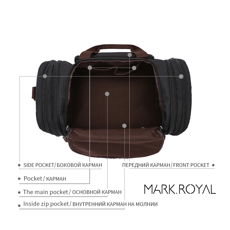 Мягкие Водонепроницаемые дорожные сумки MARKROYAL для мужчин и женщин вместительная