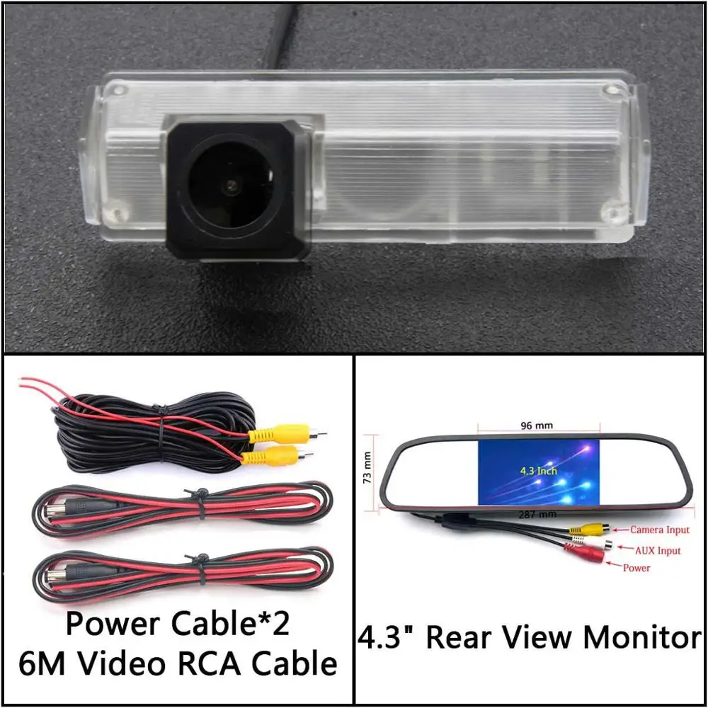 Cam N 4.3 Mirror HD 1280*720 камера заднего вида для Mitsubishi Attrage Mirage G4 Grandis Montero Nativa Pajero Grandis MPV монитор парковки автомобиля - Название цвета: Cam N 4.3 Mirror