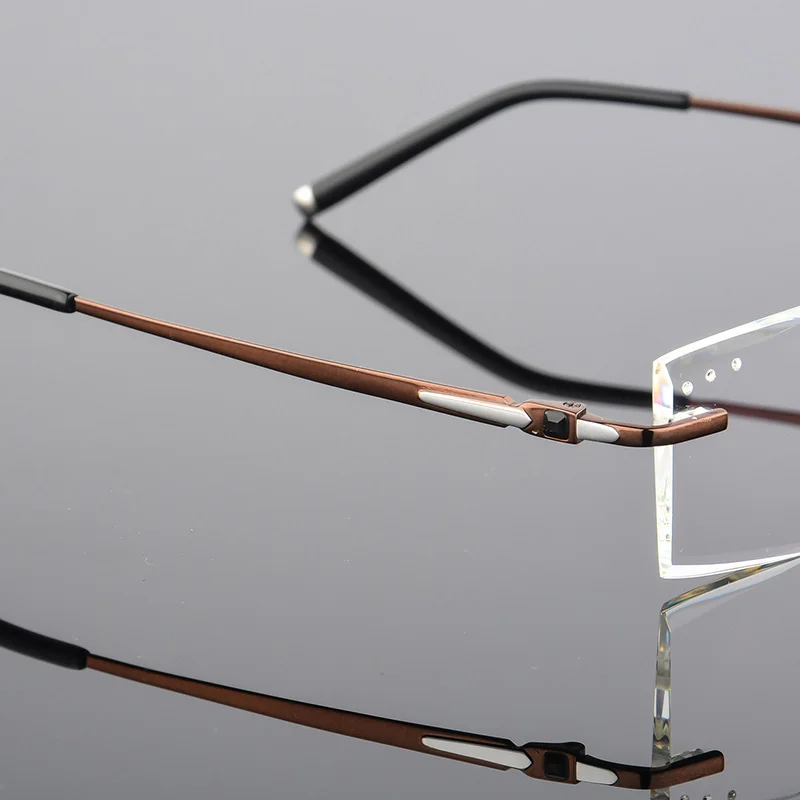 XINZE модные титановые очки Алмазная оправа для очков без оправы мужчин|frames for men|frames