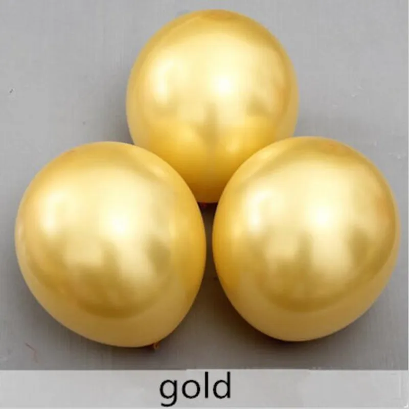 

2017 High Quality balloon12''3.2g (20pcs/lot)pearl gold ballons Romantic Proposal wedding party birthday Decoration big balloon