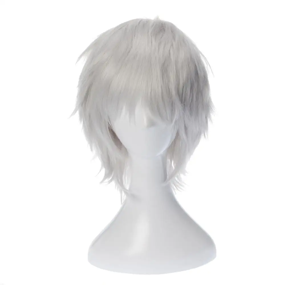 Only Wig Аниме гинтама Косплей костюмы костюм Саката гинтоки костюм кимоно Хэллоуин Карнавал вечерние Серебряный душа косплей костюм парики - Цвет: Only Wig