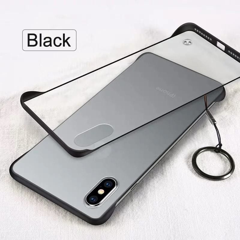 Black Прозрачный матовый чехол для iPhone X XS Max XR ультра-тонкий анти-падение без границы чехол для iPhone XR XS Max задняя крышка - Цвет: Black