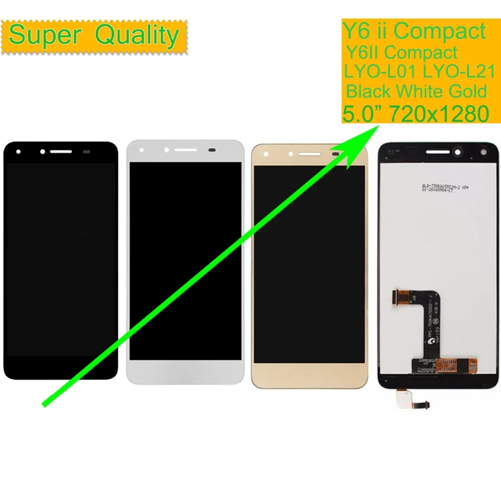 Для huawei Y6 ii Y6II компактный LYO-L01 ЖК-дисплей сенсорный экран в сборе Y6II Компактный двойной SIM LYO-L21 ЖК-дигитайзер