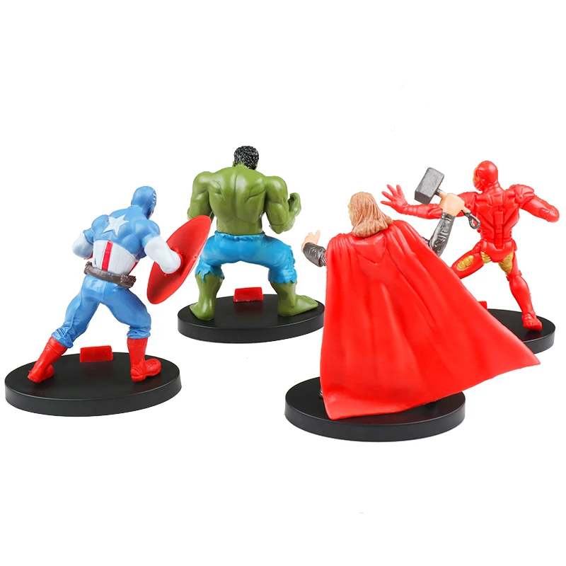 4 шт./компл. Marvel Мстители игрушки война бесконечности Халк Железный человек