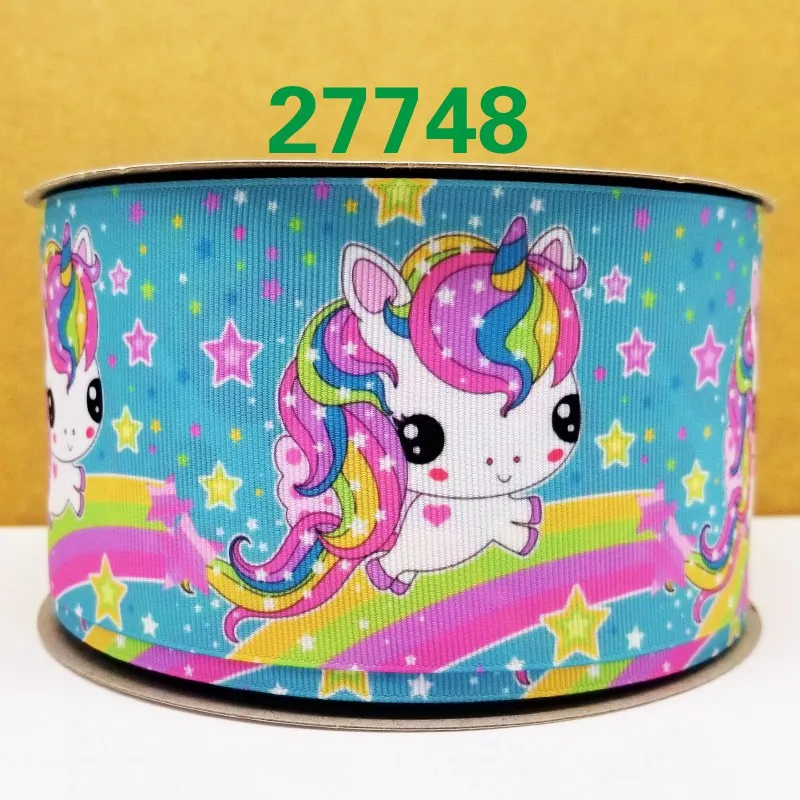 27748 50 ярдов мультфильм напечатанный grosgrain ленты 27748 - Цвет: 27748