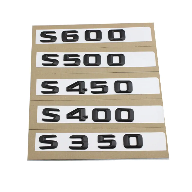 1set new black For Mercedes Benz S Class S200 S300 S320 S350 S400 S420 S450 S500 S600 S63 Rear Trunk Letters Emblem Badge Logo | Автомобили