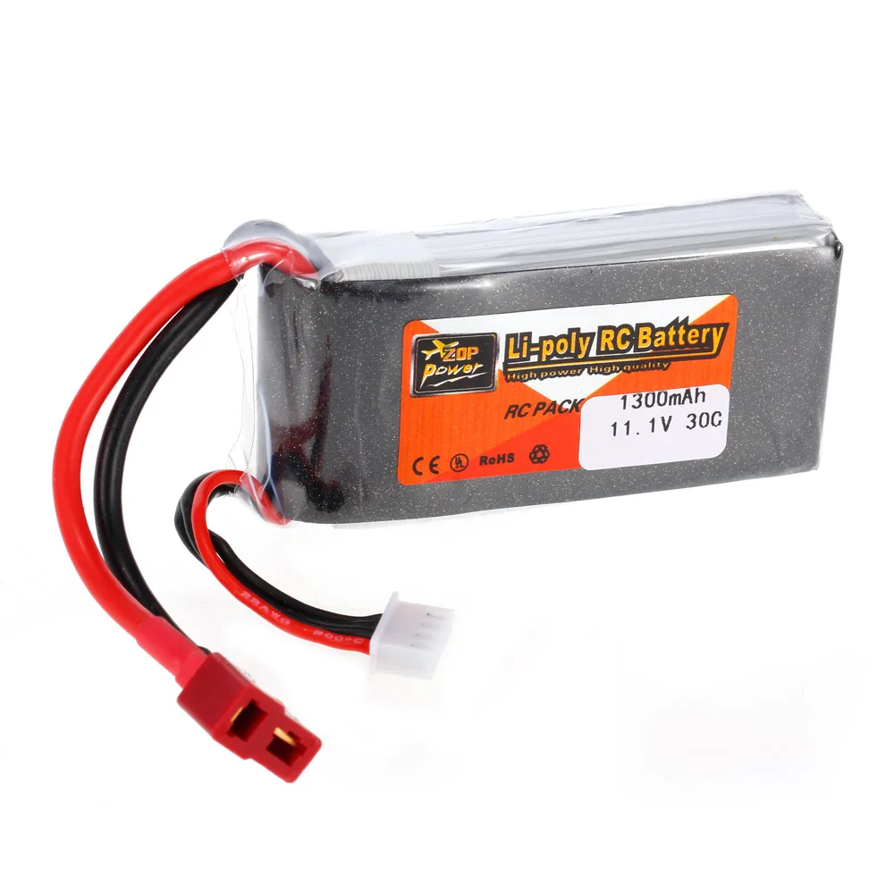 Батареи для радиоуправляемых игрушек ZOP power 3 S 11 1 V 1300 mAh 30C T Plug LiPo батарея QAV250 H210 LS180
