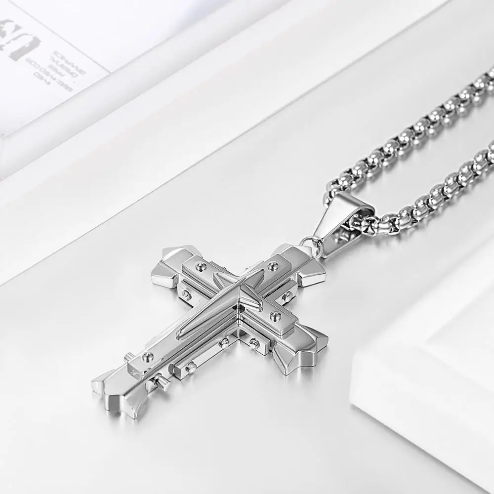 BONISKISS мужские ожерелья с крестом классические ювелирные изделия для мужчин