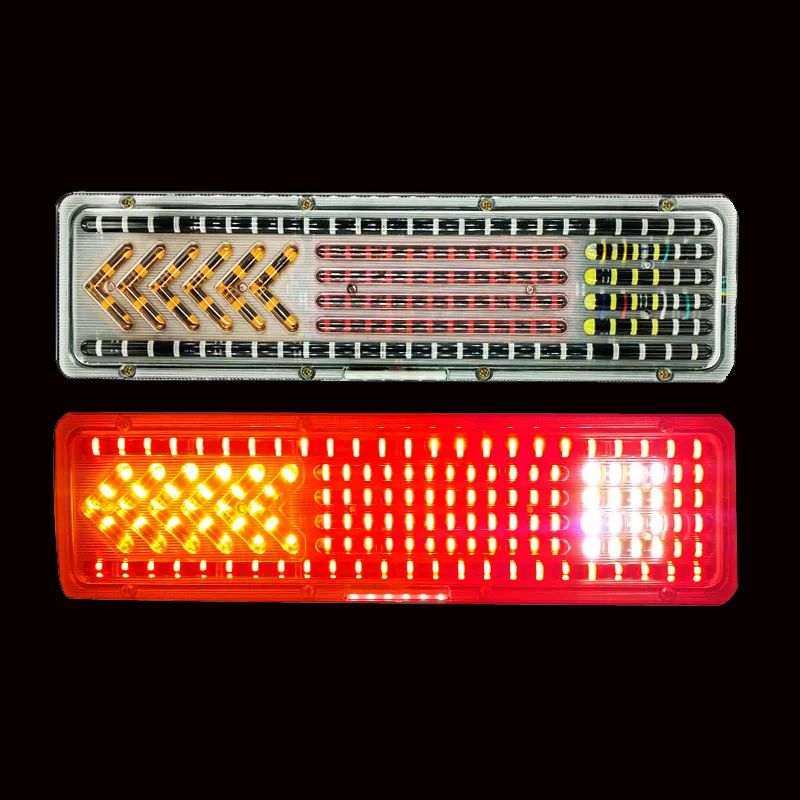1 пара Водонепроницаемый светодиодный задний стоп хвост Ligths для 24 В Тяжелого Грузовика Трейлер с водой течет сигнал поворота шатер лошадь гоночная лампа