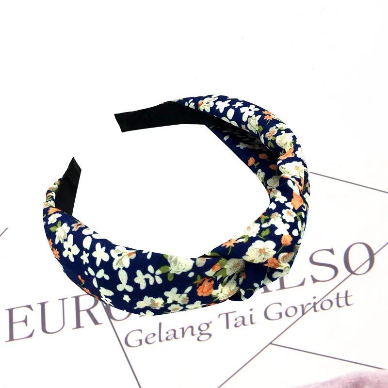 

Cross knot Hair hoop Accessories Woman Accessory Head Hoop Women Adult Fashion Hairbands Print Headwear WEIJUN
