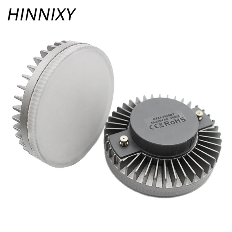 Hinnixy светодиодный GX53 Лампочка 8W 110 V-240 V Алюминиевый охлаждающий Матовый PC чехол светильник Кабинета Теплый/натуральный/холодный белый свет лампы