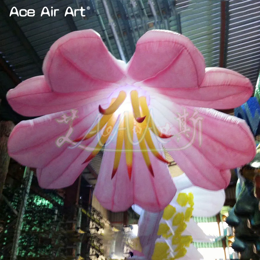 В виде огромного растения модель надувной анемон подвесной цветок с полной