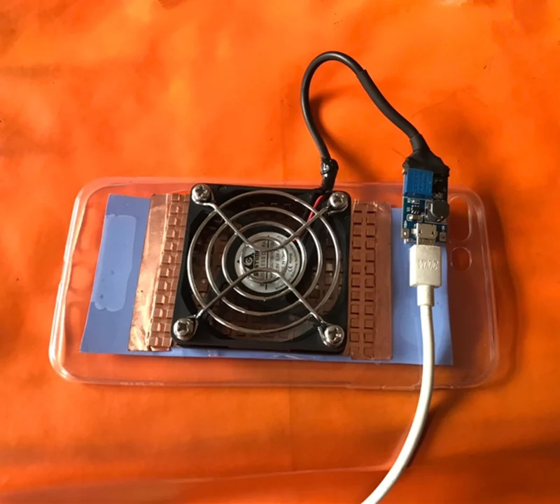 KOOLASON Diy мобильный телефон планшет ноутбук игра теплоотвод радиатор медный радиатор USB вентилятор чехол наборы