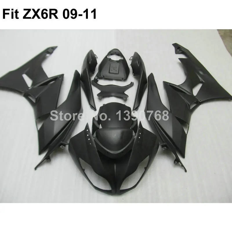 Матовый черный aftermarket части корпуса Обтекатели для Kawasaki Ninja 636 ZX6R 09 10 11 обтекатель