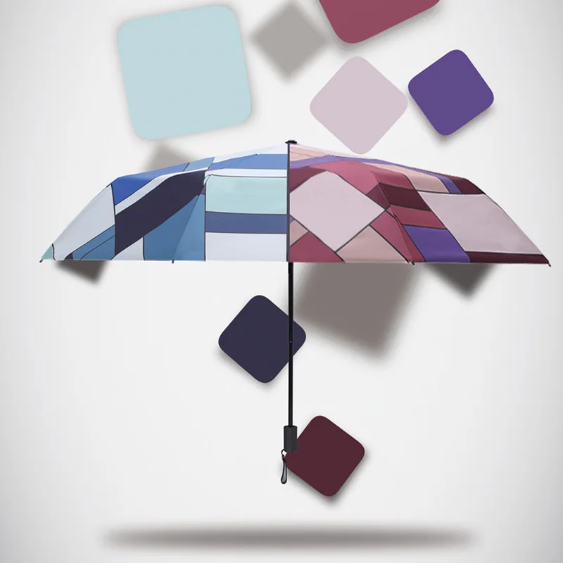 Складной женский зонт 8 к креативные Солнцезащитные Зонтики в 3 раза с защитой от