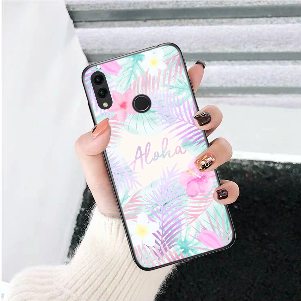 Силиконовый чехол Art Flowers Leaf для Huawei honor 6A 7A Pro 7X 8 Lite 8A 8X 8C 9 Note 10 View 20 20S 9X|Бамперы| |