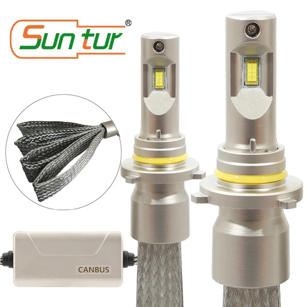 Suntur 9006 HB4 CanBus Error Free LED Fanless Headlight Bulb 100W 10000LM 6000K White | Автомобили и мотоциклы