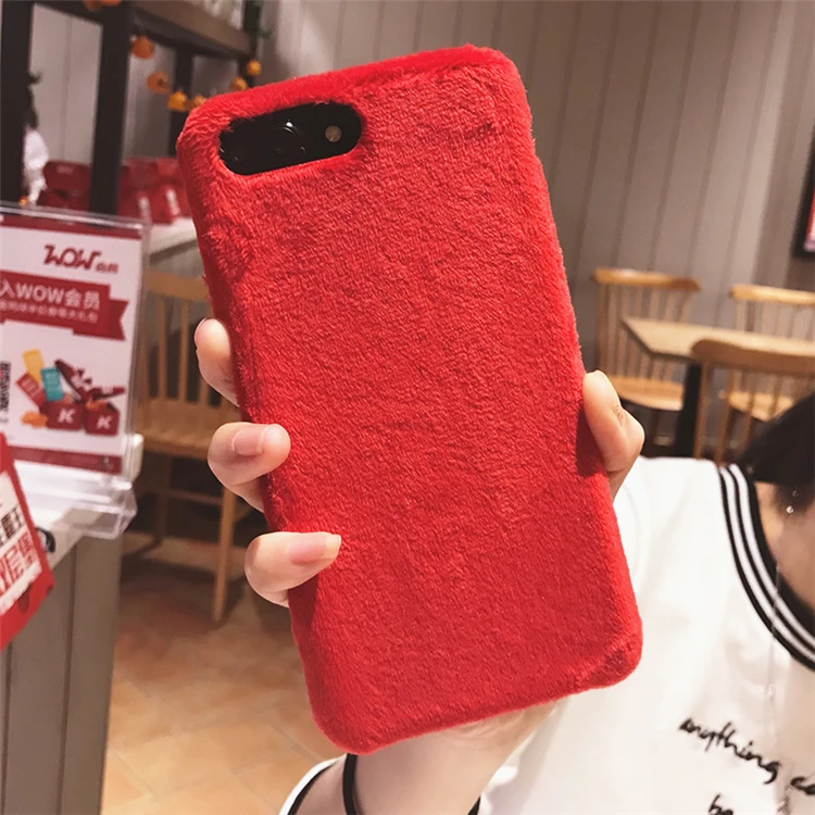 Роскошный меховой чехол с ворсом для iPhone 6 телефона Жесткий Гладкий плюш 7 6S Plus X 8