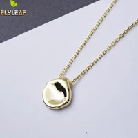 real 925 sterling silver jewelry irregular shaped pendants necklaces for women luxury femme popular accessories 2022 new arrival