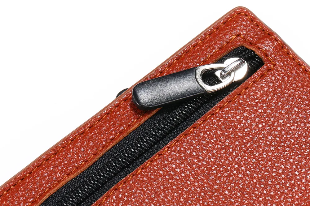 ZOVYVOL RFID кошелек Противоугонный сканирующий кожаный кошелек на застежке для отдыха мужской тонкий кожаный мини-кошелек чехол для кредитных карт тройной кошелек