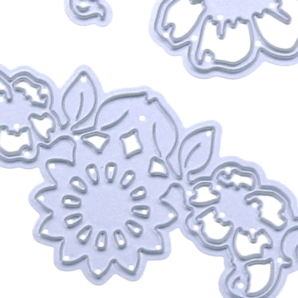 2 шт. красивые цветочные кружевные металлические резные штампы для скрапбукинга