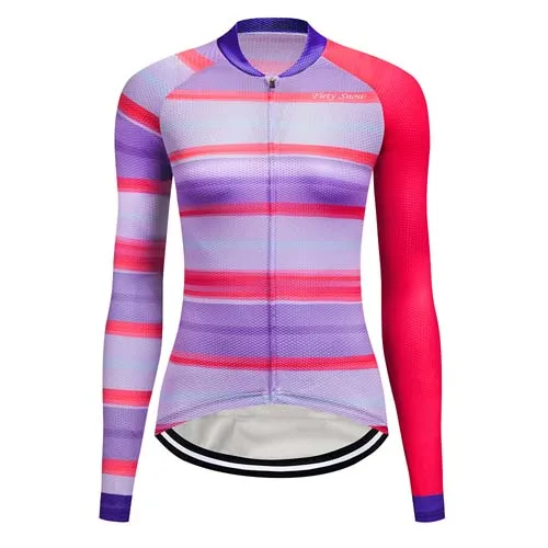 only jersey Комплект из Джерси с длинным рукавом для велоспорта, женская одежда для велоспорта, одежда для горного велосипеда, комплекты для Майо, Спортивная форма, одежда для триатлона, костюм, платье - Цвет: only jersey