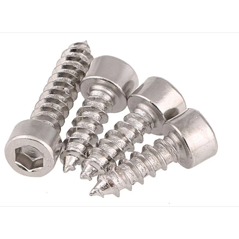 8 класс твердый никелированный шестигранный Самонарезающий винт с головкой