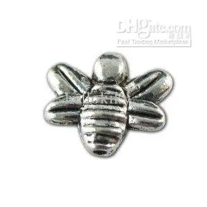 

120pcs tibetan silver metal cute bee spacer beads A10504