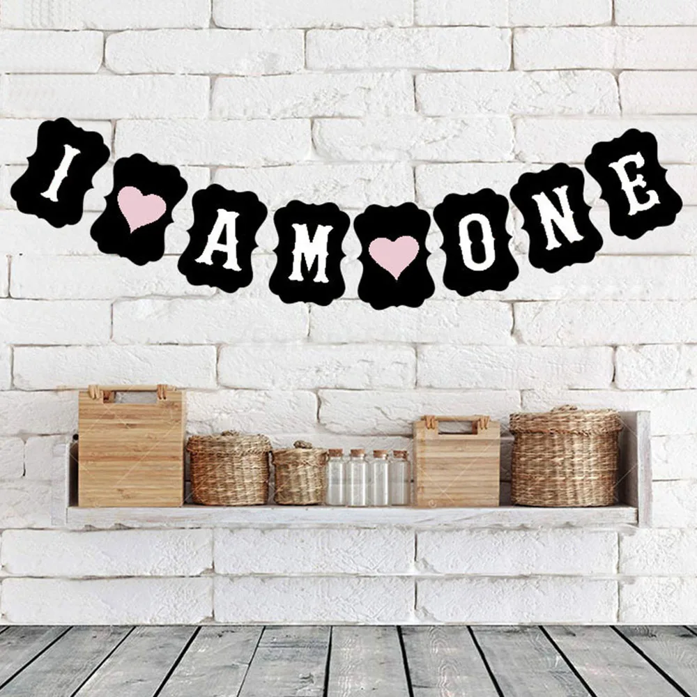 Сладкий 1-й подвесные украшения для празднования дня рождения баннеры маленьких