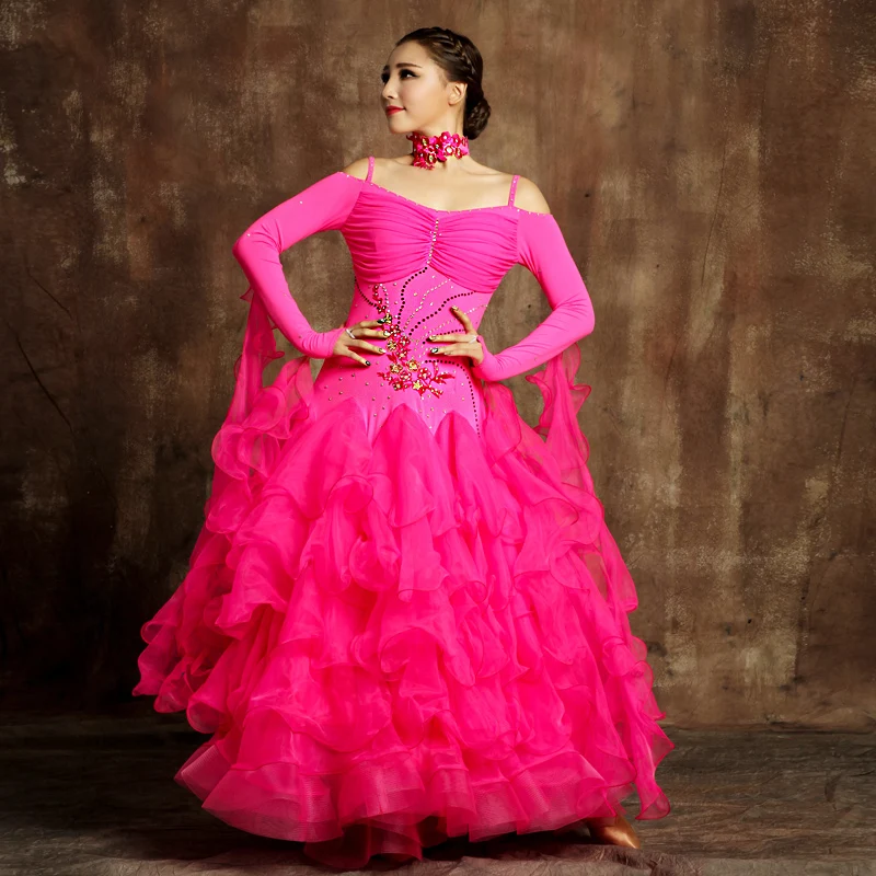 Женские платья для бальных танцев юбка торта стандартные профессиональные