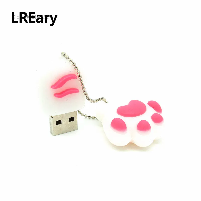 USB флеш-накопитель в форме когтя медведя кота 4 ГБ 8 16 32 2 0 отпечатки ног