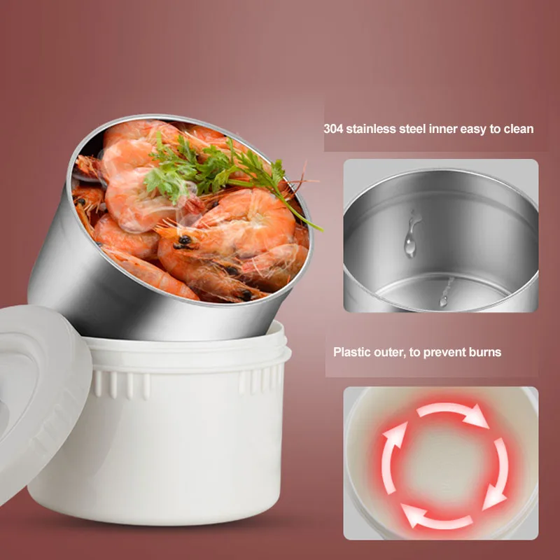 BOAONI 2.2L термос Еда Коробки для обедов вакуумной изоляцией из нержавеющей стали