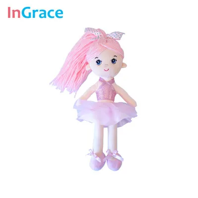 pink InGrace 7 цветов мини куклы-балерины для девочек Подарки 30 см принцесса Красочные куклы мягкие украшения игрушки танцующая девушка - Цвет: pink