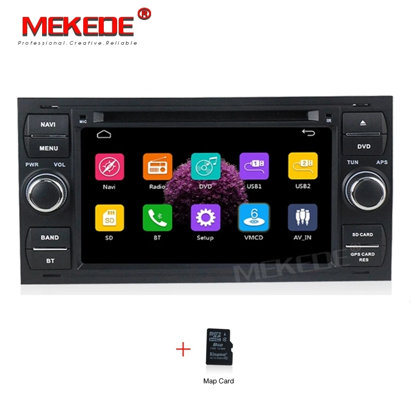 Car dvd B 2DIN автомобильный dvd-плеер радио аудио gps для Ford Mondeo Focus Transit C-MAX S-MAX Fiesta gps навигатор 1080P RDS BT - Цвет: Car dvd B