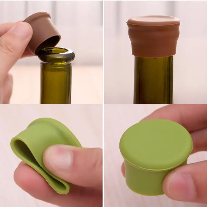 5pc New Wine Bottle Stopper Silicone Bar Tools Preservation Stoppers Kitchen Champagne Beverage Closures | Дом и сад