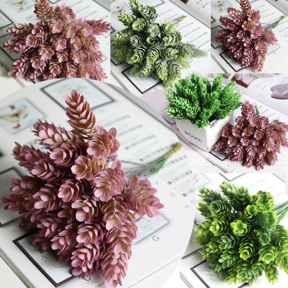 Искусственные цветы Pinecone Осенние кустарники искусственные растения пластиковые