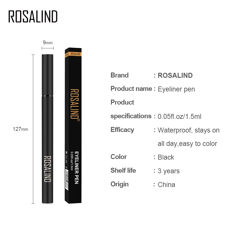 ROSALIND Косметика Макияж Жидкая Водонепроницаемая подводка для глаз Подводка штамп