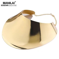 manilai fashion alloy big torques statement necklaces for women large collar choker necklace boho design steampunk style jewelry