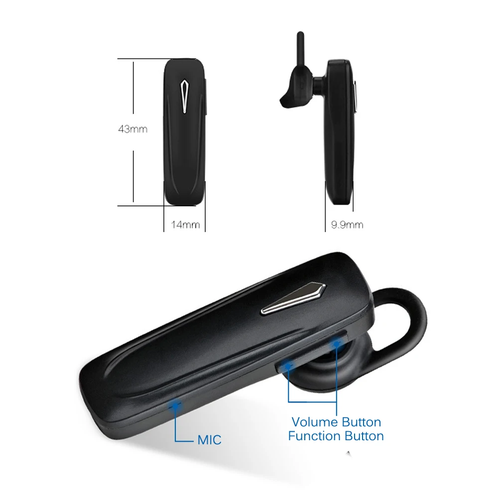 Bluetooth наушники M163 с ушным крючком беспроводные мини вкладыши гарнитура для Xiaomi