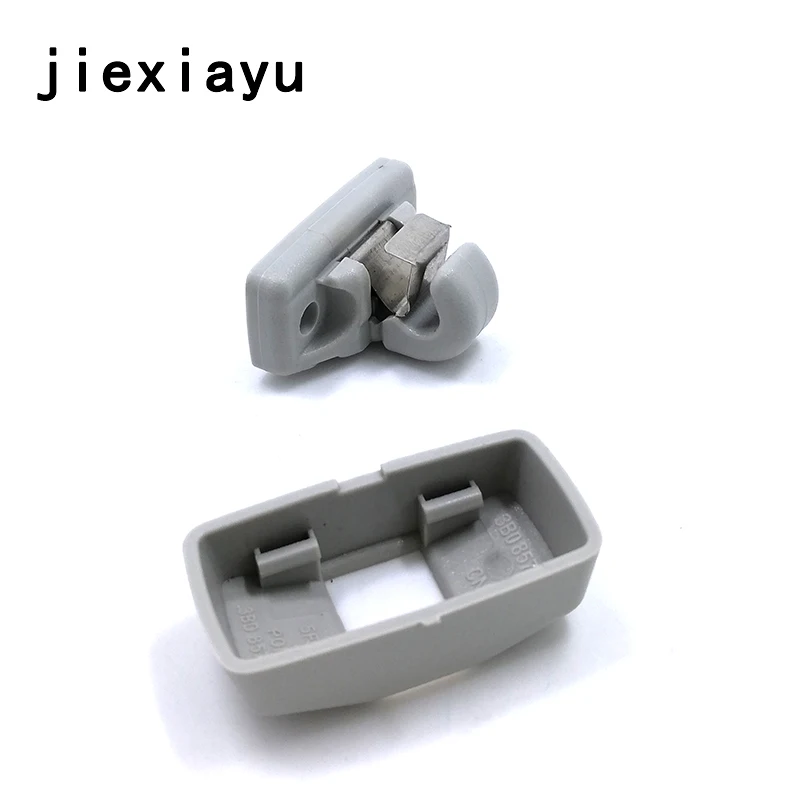 2 шт. OEM серые солнцезащитные козырьки крючки для Golf Passat Beetle Bora Sharan Fabia Octavia 3B0 857 561 B