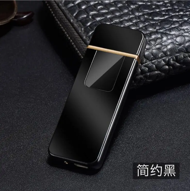 Новая Металлическая ветрозащитная электронная Usb зарядка Зажигалка для сигарет двойная дуга плазменный импульсный персональный светодиодный дисплей - Цвет: 1