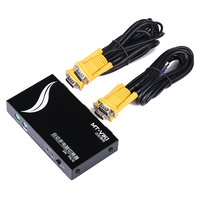 MT-Viki 2 порта Hotkey KVM переключатель PS/2 автоматическое сканирование 1920*1440 Высокое