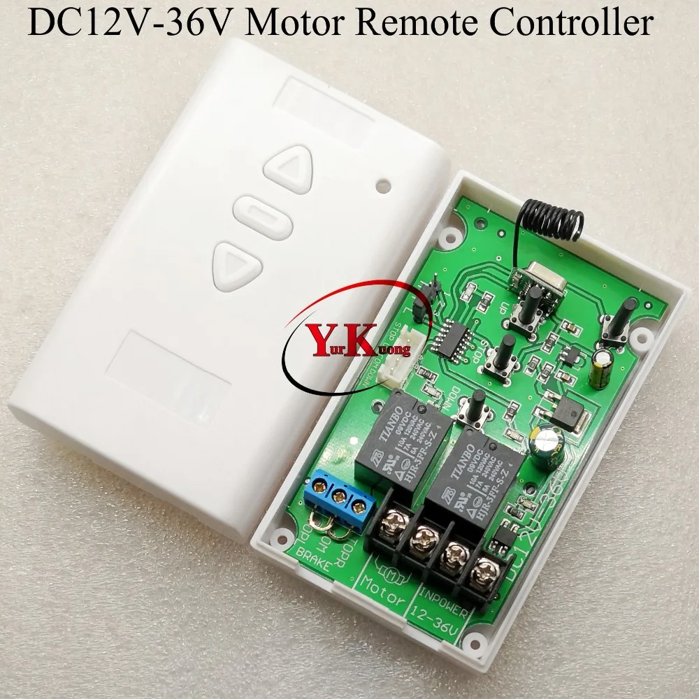 

AC/DC12V 24V 36VMotor Controller Motor Forwards Reverse Up Down Stop Manual Controller Limit Switch Terminal Motor drive-by-wire