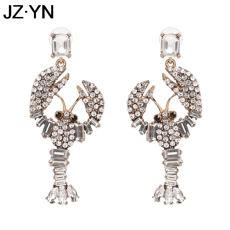 JZYN 2019 Новые висячие серьги для женщин в форме лобстера Винтажные Ювелирные