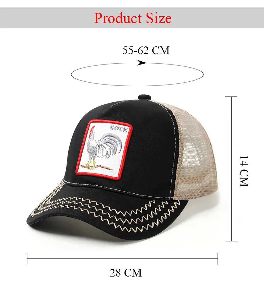 Mesh Trucker Повседневная бейсбольная Регулируемая бейсбольная кепка для мужчин