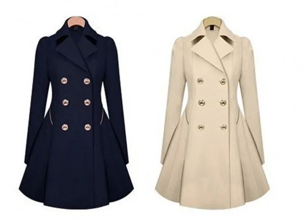 

New Arrival Winter And Autumn Long Sleeve Windbreaker Women Double Breasted Formal Work Wear