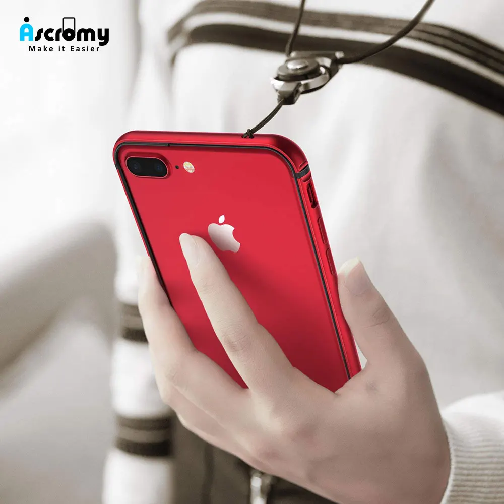 Чехол бампер Ascromy для iPhone 7 алюминиевая металлическая рамка с ремешком на шею