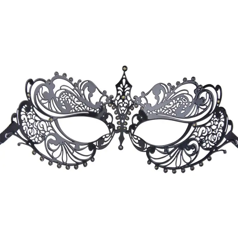 FunPa модные вечерние полумаски для лица лазерная резка стразы металлическая маска